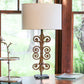 HomeRoots 18" Throwback Oval Linen Lampshade in White Finish