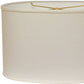 HomeRoots 18" Throwback Oval Linen Lampshade in White Finish