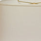 HomeRoots 18" Throwback Oval Linen Lampshade in White Finish
