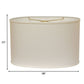 HomeRoots 18" Throwback Oval Linen Lampshade in White Finish