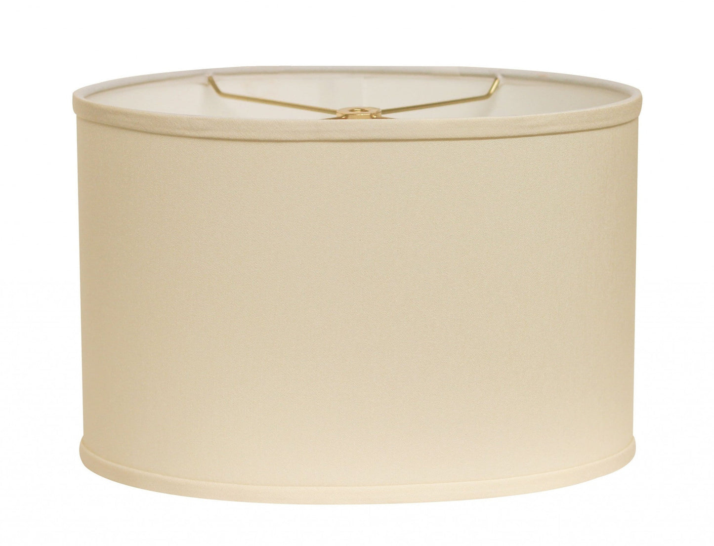 HomeRoots 18" Throwback Oval No Slub Lampshade in Ivory Finish