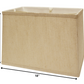 HomeRoots 18" Throwback Rectangle Burlap Lampshade With Golden Fiber Finish