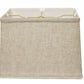 HomeRoots 18" Throwback Rectangle Linen Lampshade in Cream Finish