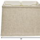HomeRoots 18" Throwback Rectangle Linen Lampshade in Cream Finish