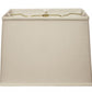 HomeRoots 18" Throwback Rectangle Linen Lampshade in Off White Finish