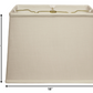 HomeRoots 18" Throwback Rectangle Linen Lampshade in Off White Finish