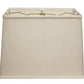 HomeRoots 18" Throwback Rectangle Linen Lampshade in Off White Finish
