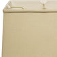 HomeRoots 18" Throwback Rectangle Linen Lampshade in Pale Brown Finish