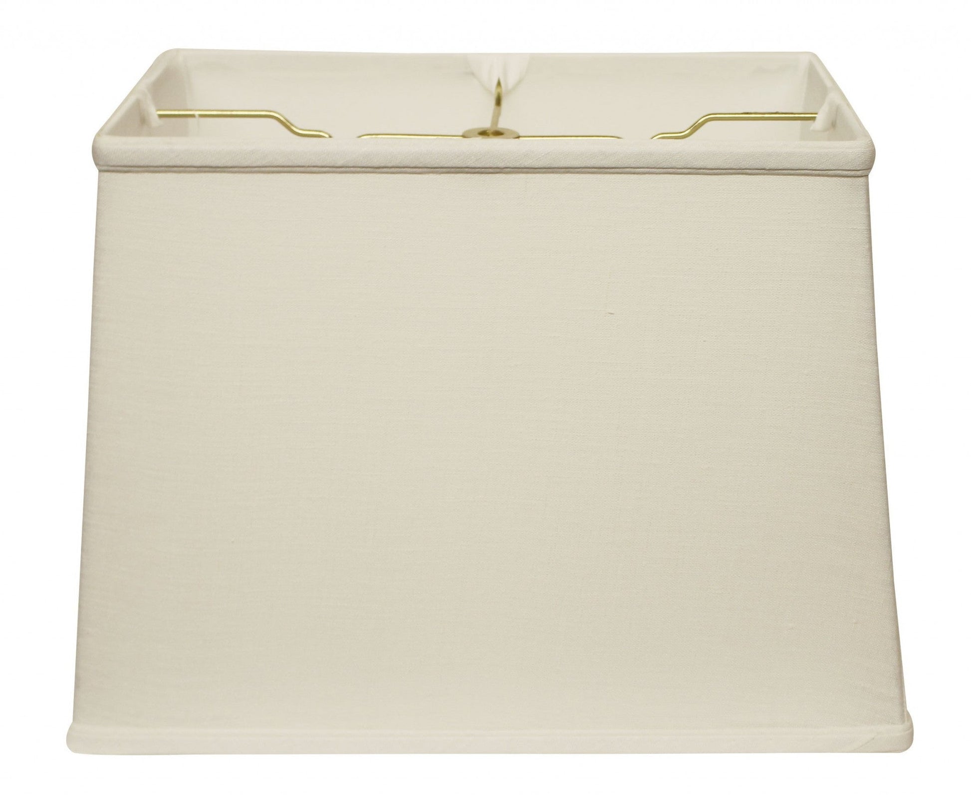 HomeRoots 18" Throwback Rectangle Linen Lampshade in White Finish