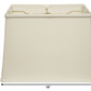 HomeRoots 18" Throwback Rectangle Linen Lampshade in White Finish