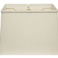 HomeRoots 18" Throwback Rectangle Linen Lampshade in White Finish