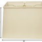 HomeRoots 18" Throwback Rectangle Pongee Silk Lampshade in Ivory Finish
