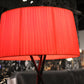 HomeRoots 18" x 18" x 29.5" Carbon Steel Table Lamp With Red Finish