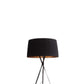 HomeRoots 18" x 18" x 29.5" Carbon Steel Table Lamp in Black Finish