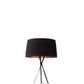 HomeRoots 18" x 18" x 29.5" Carbon Steel Table Lamp in Black Finish
