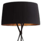 HomeRoots 18" x 18" x 29.5" Carbon Steel Table Lamp in Black Finish
