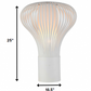 HomeRoots 18.5" x 18.5" x 25" Carbon Steel Table Lamp in White Finish