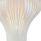 HomeRoots 18.5" x 18.5" x 25" Carbon Steel Table Lamp in White Finish