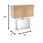 HomeRoots 19" Bedside Table Lamp With Beige Shade and White Finish