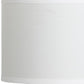 HomeRoots 19" Bedside Table Lamp With White Drum Shade in Silver Finish