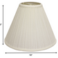 HomeRoots 19" Deep Cone Slanted Broadcloth Lampshade in White Finish