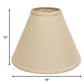 HomeRoots 19" Deep Cone Slanted Linen Lampshade With Parchment Beige Finish