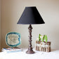HomeRoots 19" Deep Cone Slanted No Shantung Lampshade in Jet Black Finish