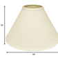 HomeRoots 19" Deep Cone Slanted No Slub Lampshade in Ivory Finish