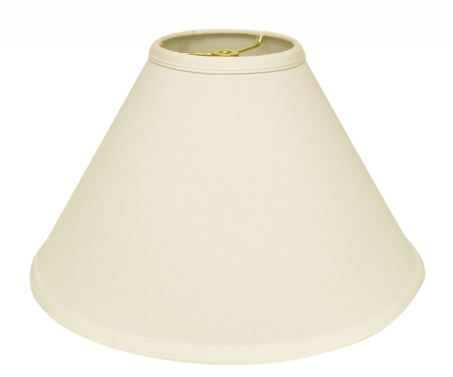 HomeRoots 19" Deep Cone Slanted No Slub Lampshade in Ivory Finish