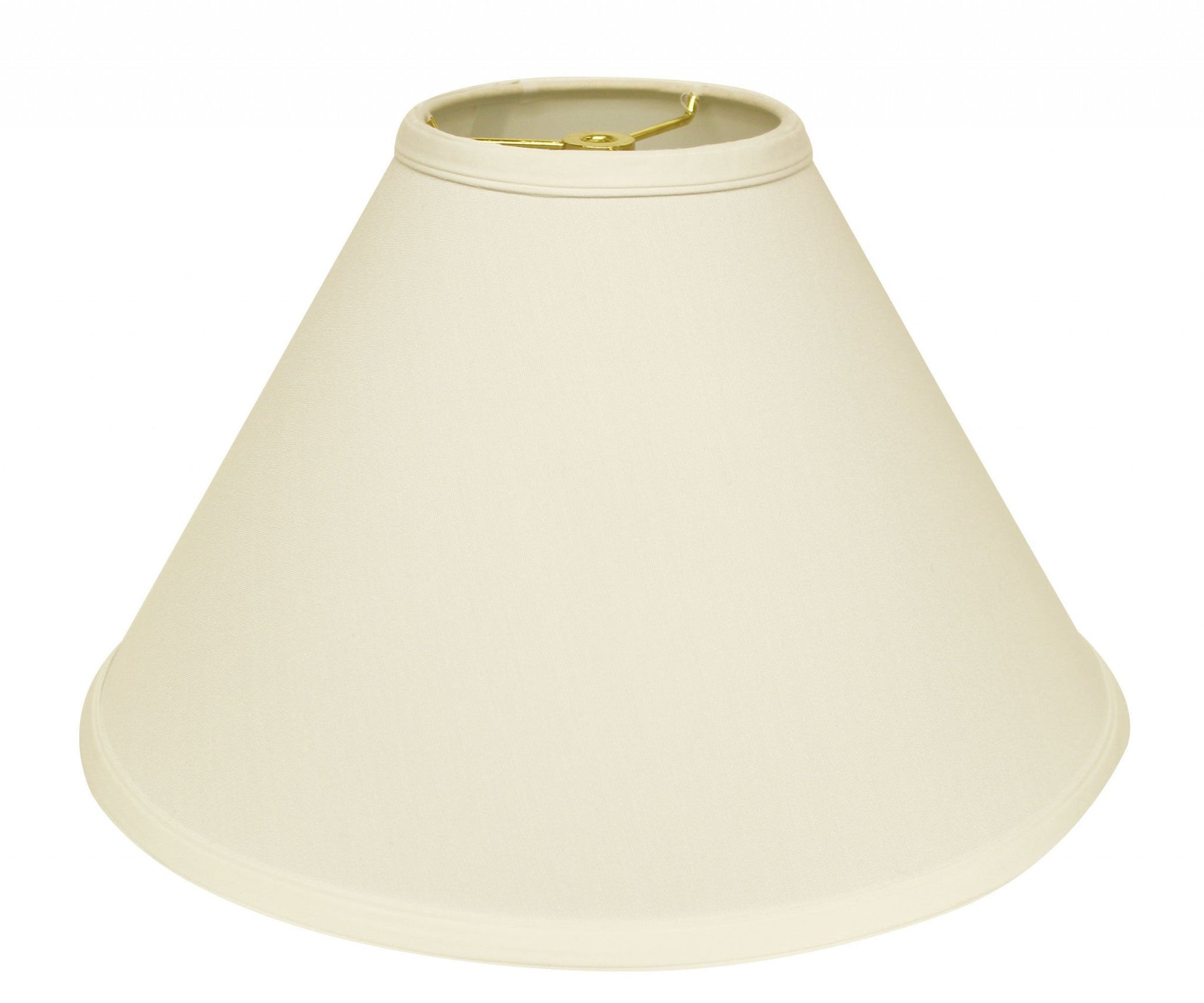 HomeRoots 19" Deep Cone Slanted No Slub Lampshade in Ivory Finish