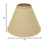 HomeRoots 19" Deep Cone Slanted No Slub Lampshade in Slate Grey Finish