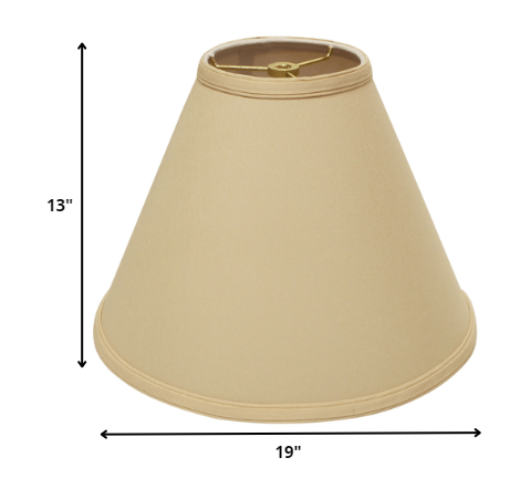 HomeRoots 19" Deep Cone Slanted No Slub Lampshade in Slate Grey Finish