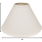 HomeRoots 19" Deep Cone Slanted No Slub Lampshade in White Finish