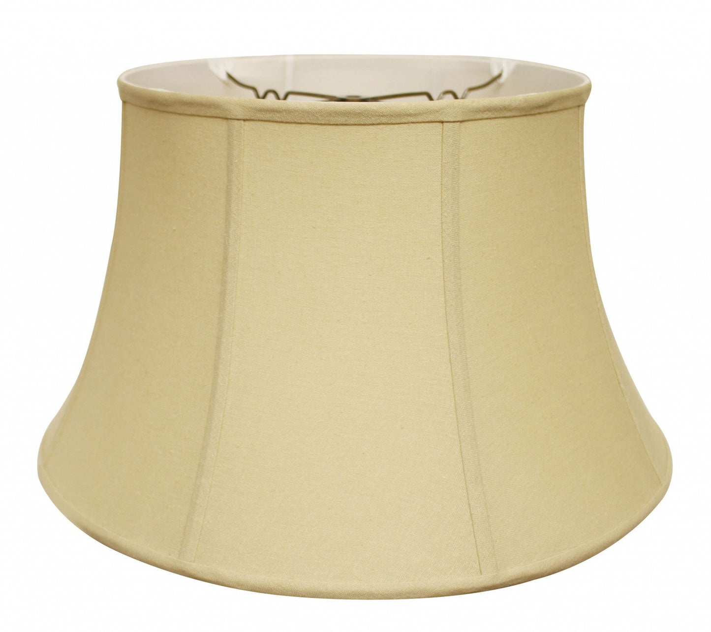HomeRoots 19" Drum Linen Lampshade in Pale Brown Finish