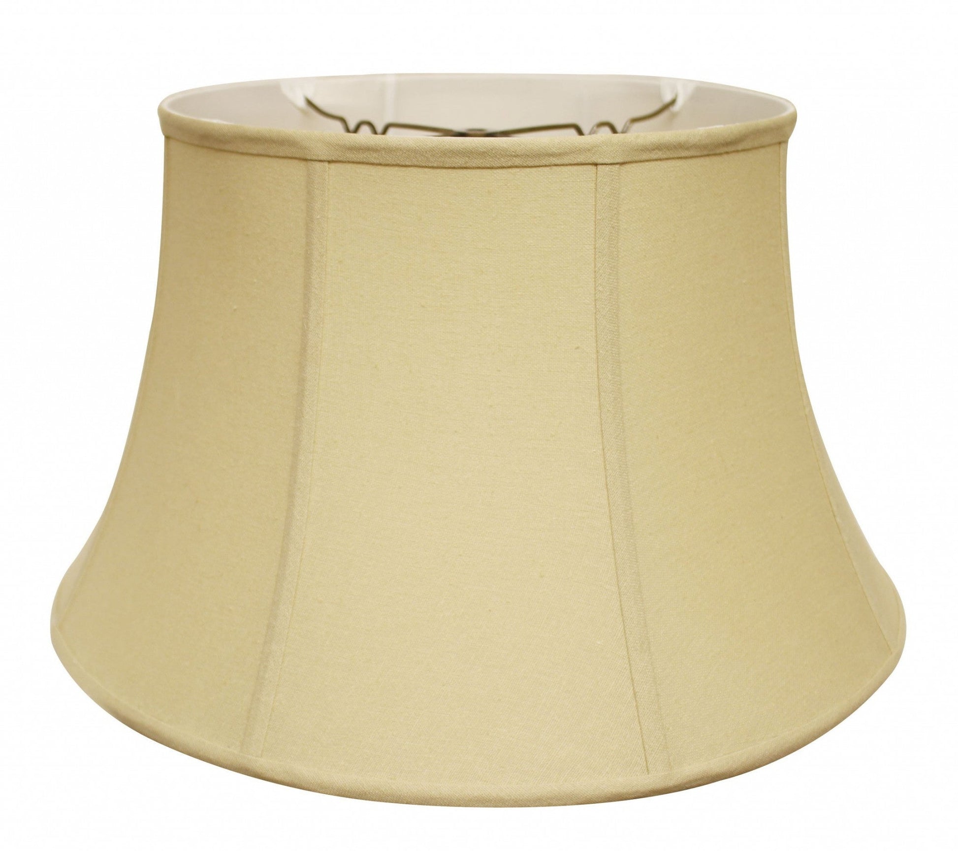 HomeRoots 19" Drum Linen Lampshade in Pale Brown Finish