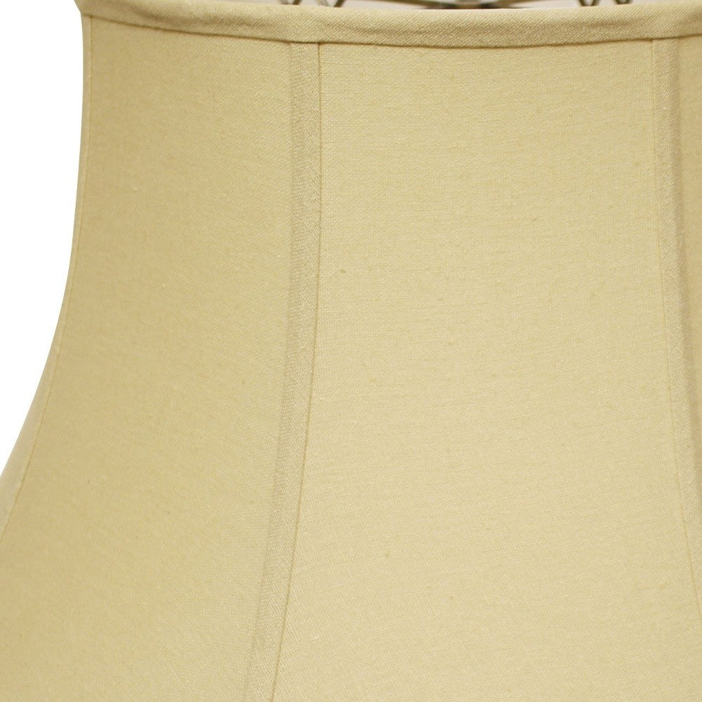HomeRoots 19" Drum Linen Lampshade in Pale Brown Finish