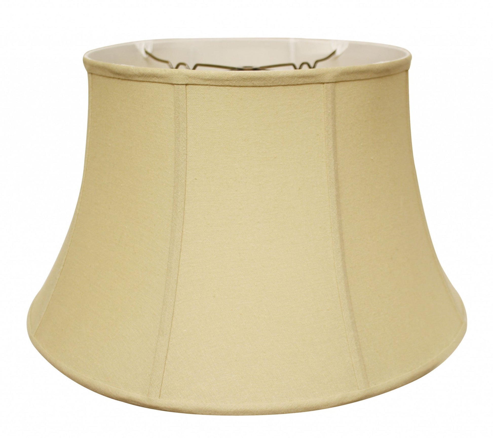 HomeRoots 19" Drum Linen Lampshade in Pale Brown Finish
