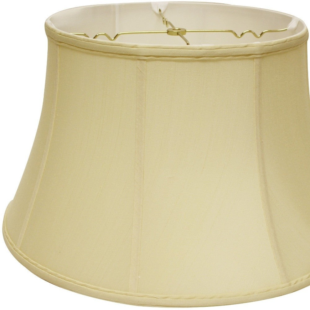 HomeRoots 19" Drum Monay Shantung Lampshade in Antique White Finish
