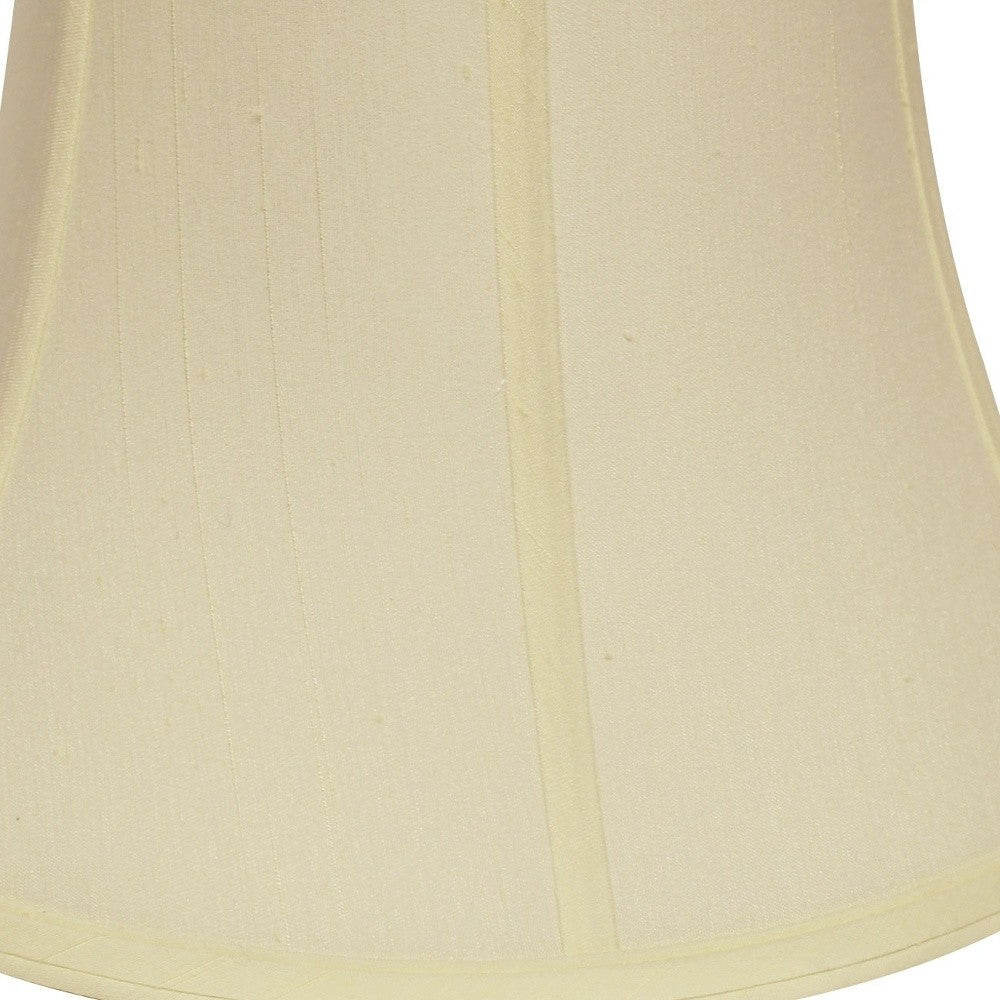 HomeRoots 19" Drum Monay Shantung Lampshade in Ivory Finish