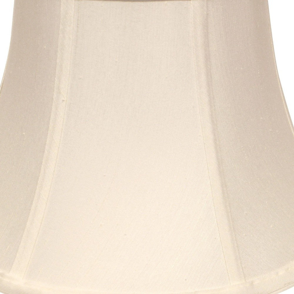 HomeRoots 19" Drum Monay Shantung Lampshade in White Finish