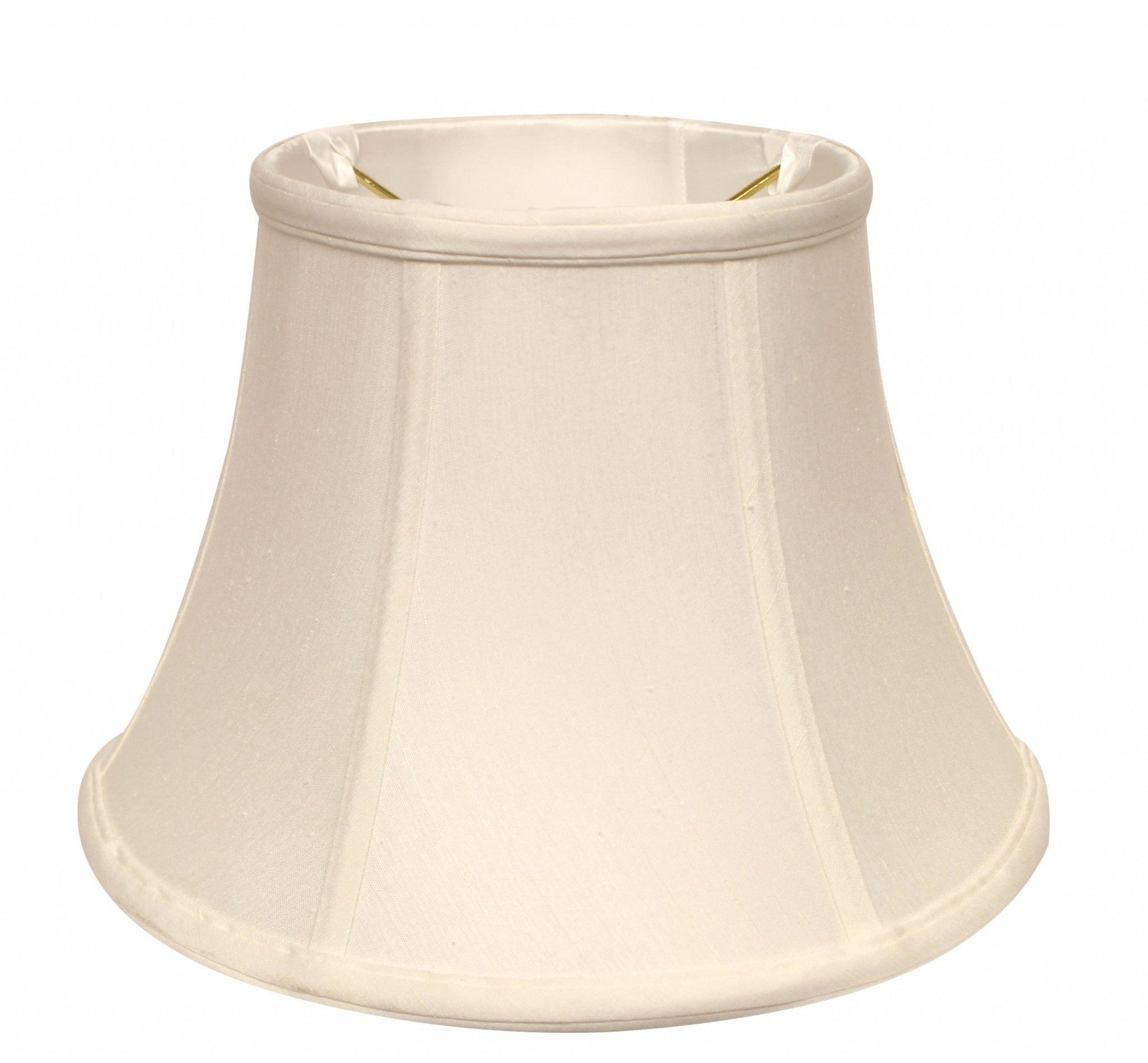 HomeRoots 19" Drum Monay Shantung Lampshade in White Finish