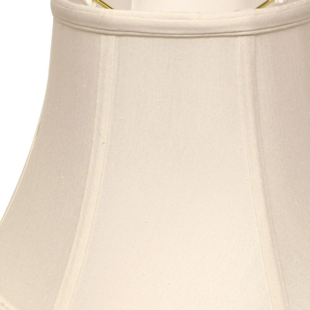 HomeRoots 19" Drum Monay Shantung Lampshade in White Finish