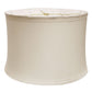 HomeRoots 19" Drum Trimmed Linen Lampshade in Snow Finish