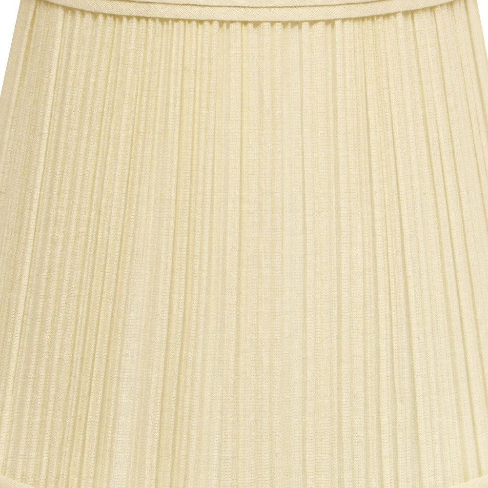 HomeRoots 19" Empire Slanted Broadcloth Lampshade in Ivory Finish