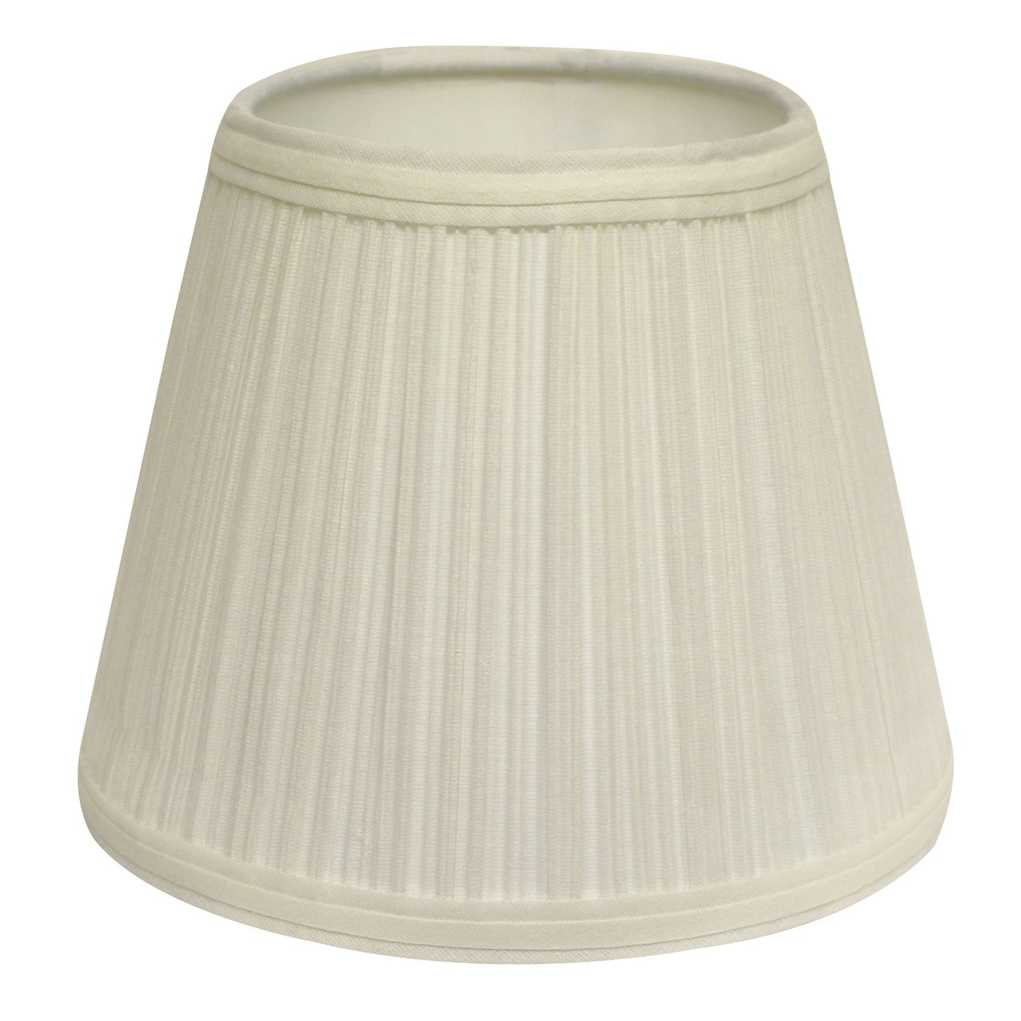 HomeRoots 19" Empire Slanted Broadcloth Lampshade in White Finish