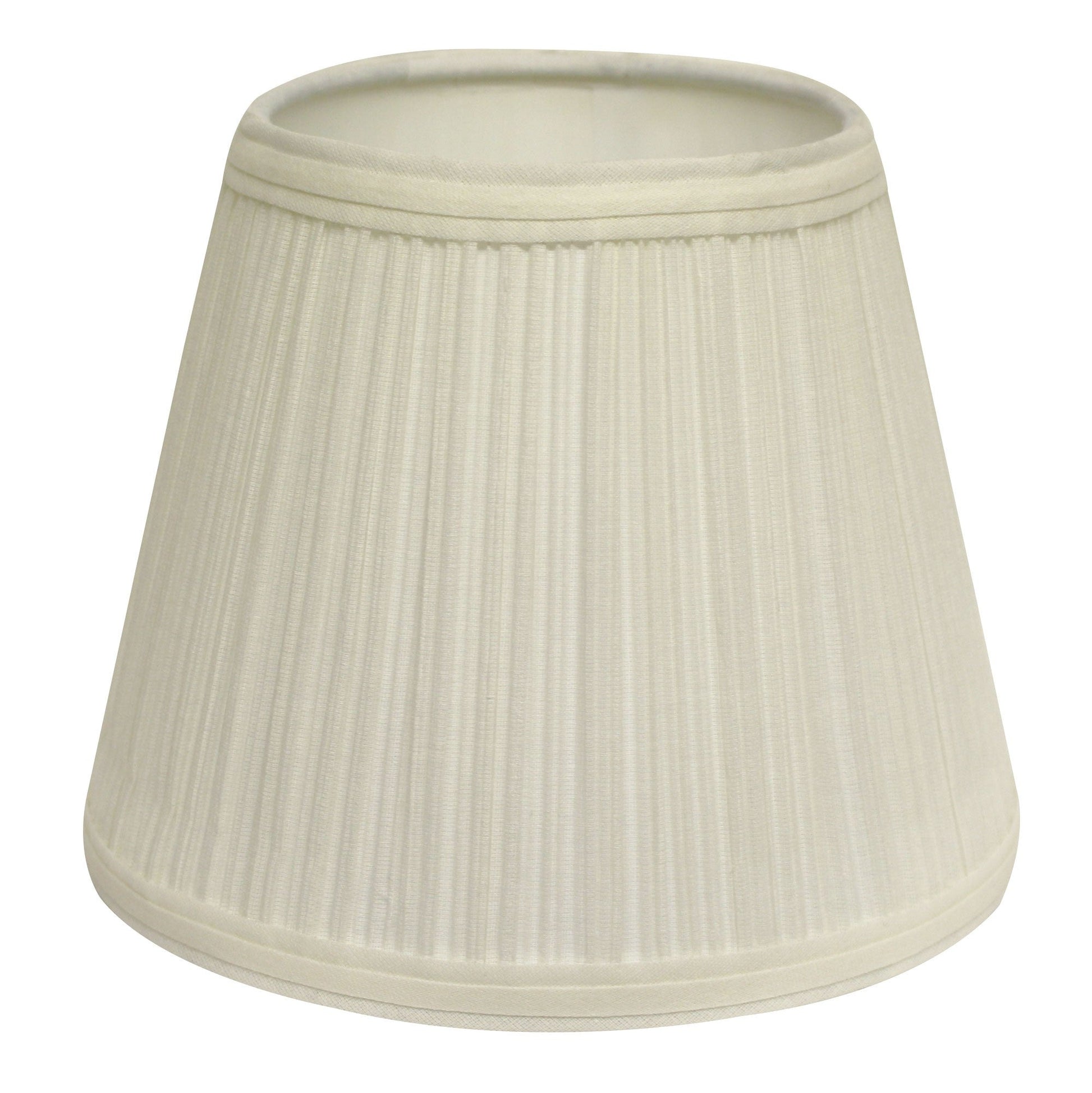 HomeRoots 19" Empire Slanted Broadcloth Lampshade in White Finish