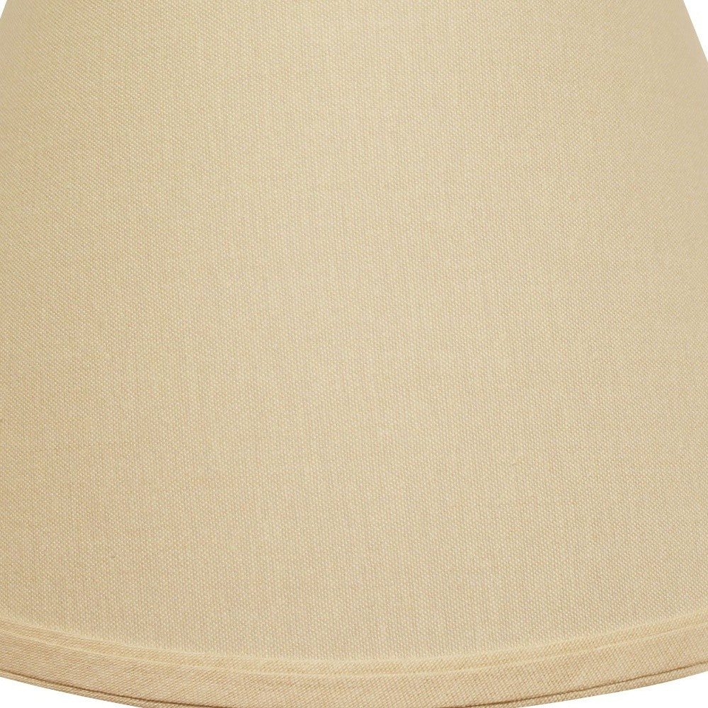 HomeRoots 19" Empire Slanted Linen Lampshade With Parchment Beige Finish