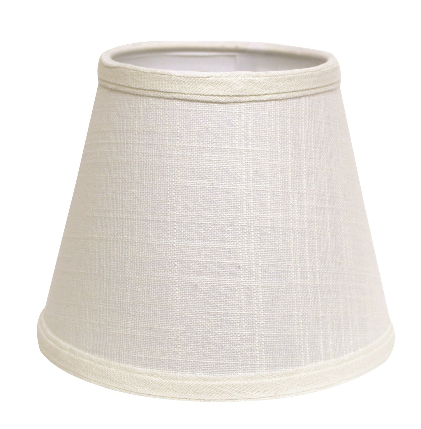 HomeRoots 19" Empire Slanted Linen Lampshade in White Finish