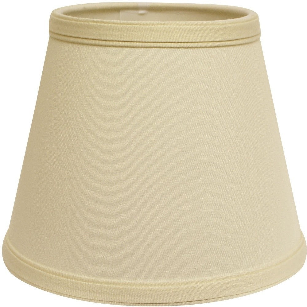 HomeRoots 19" Empire Slanted No Slub Lampshade in Ivory Finish