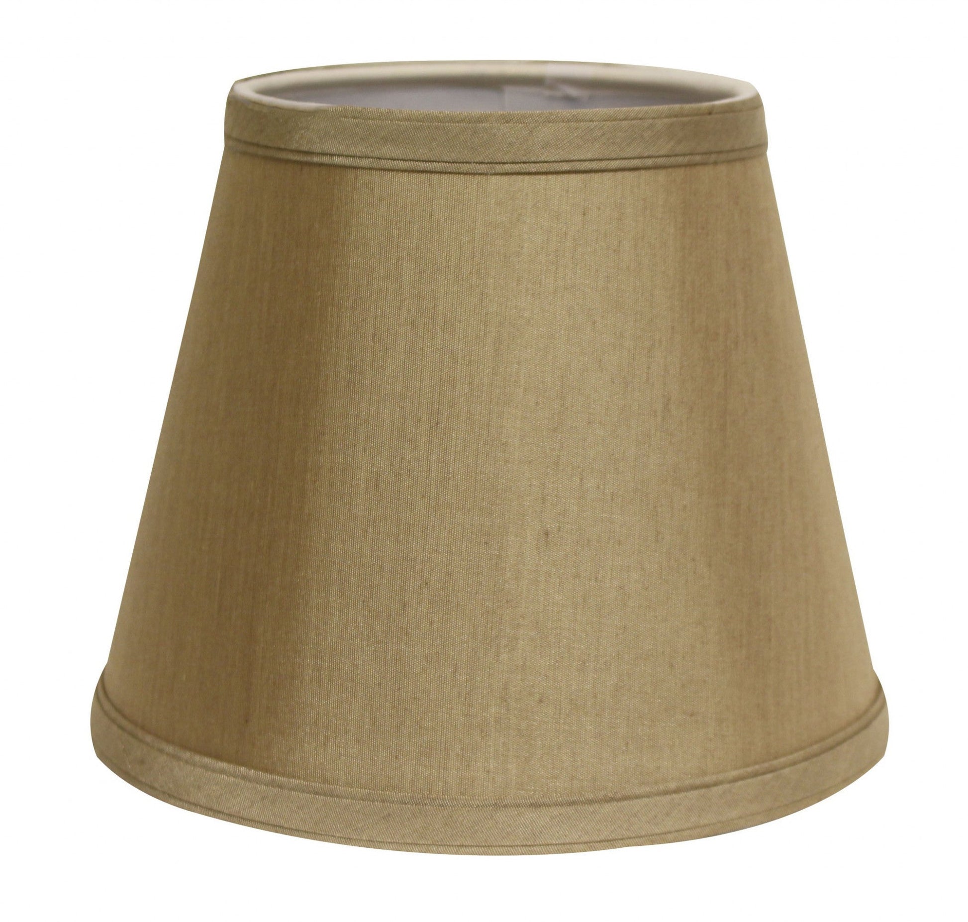 HomeRoots 19" Empire Slanted No Slub Lampshade in Pale Brown Finish